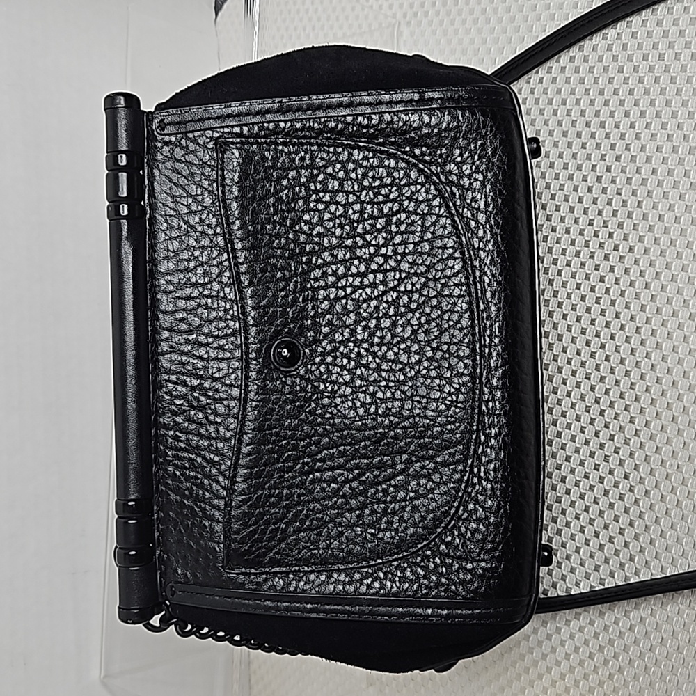 COACH BLACK LEATHER AND SUEDE DRIFTER CROSSBODY IN MATTE BLACK - Picture 2 of 10